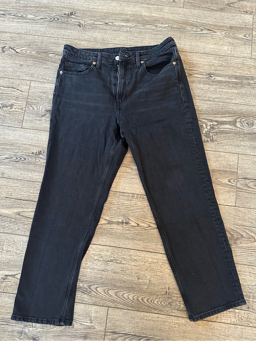 H&M Women's Black Straight Leg Jeans